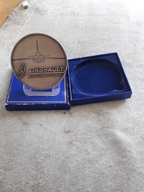 Medaille Bronze DASSAULT AVIATION Avec Boîte d'origine