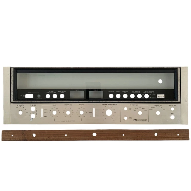 VTG 1976 Sansui 9090DB Original OEM Faceplate w/ Wood Trim Face Plate VTG 1976 Sansui 9090DB Original OEM Faceplate w/ Wood Trim Face Plate