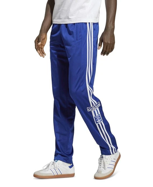 ADIDAS ADIBREAK BREAKAWAY Track Pants Snap Black White BR2232 Mens