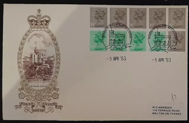 (GB-2001) GB 1983 booklet pane on Philart First Day Cover, Windsor cancelled