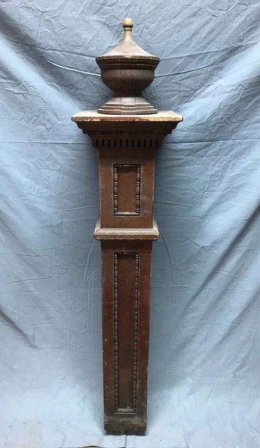 Antique Large Urn Top Hardwood 6x53 Interior Newel Post Vintage Old 276-23B