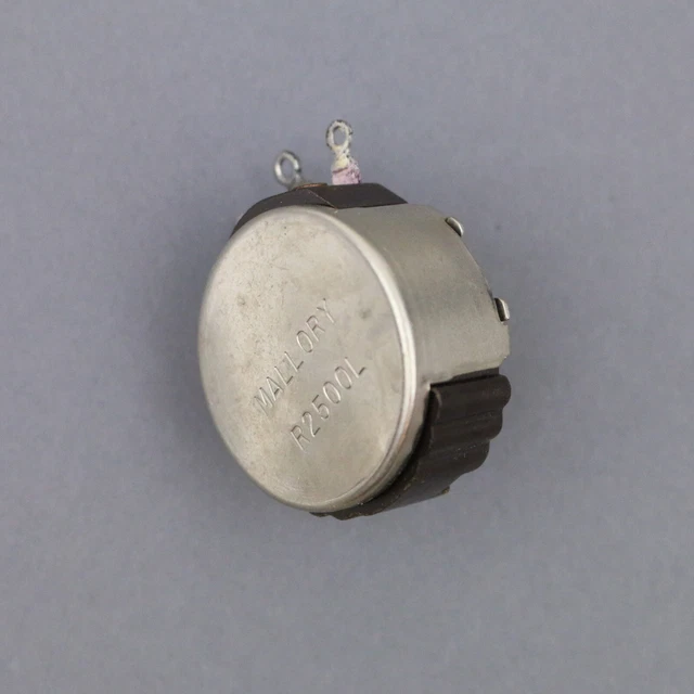 Pts R2500l VINTAGE MALLORY POTENTIOMETER 2.5K Ohm 2500 Wirewound R2500L Panel ...