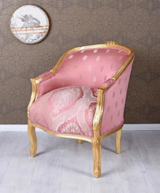Armchair Baroque gold armchair Rococo chair armchair antique seating
