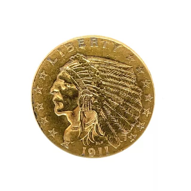 1911 $2.50 Indian Head Quarter Eagle Pre 1933 Gold Coin Collection