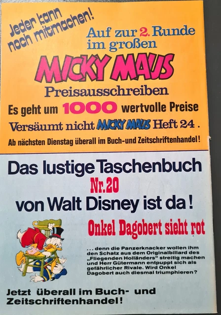 Micky Maus Comic Heft Nr.23 mit Beilage 1972 TOP Z 1 (298 2