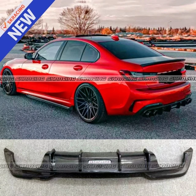 FOR 2019-2022 BMW G20 330i M340i MSPORT REAR BUMPER DIFFUSER LIP W/LIGHT BODYKIT