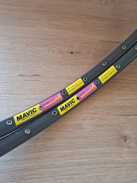 Paire De Jantes Mavic GP4 700C 32H - Tubulaires - Anodisées Grises - NOS