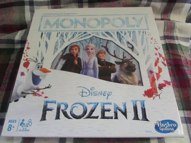 **LOOK** Superb NEW & Unused Disney FROZEN II Monopoly Board Game Free P+P