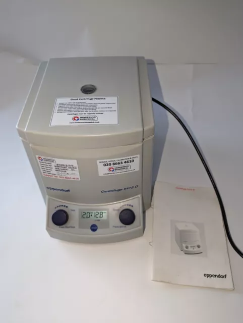 Eppendorf 5415D Benchtop Laboratory Centrifuge inc 24 station rotor & lid