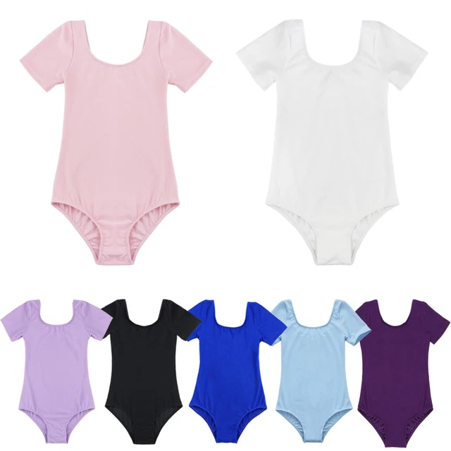 inlzdz Mädchen Ballettkleid Langarm aus Baumwolle Ballett Trikot Kinder