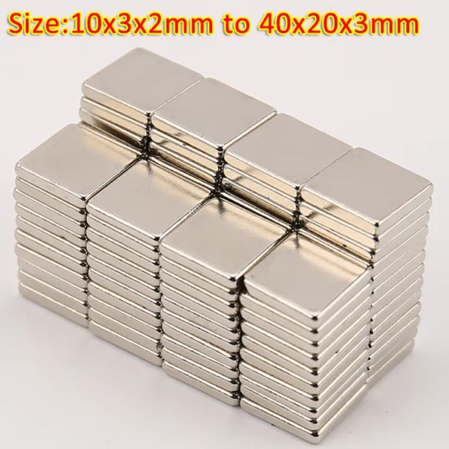 Block Magnets 10x3x2mm to 40X20X3mm Small Thin rectangle Magnet