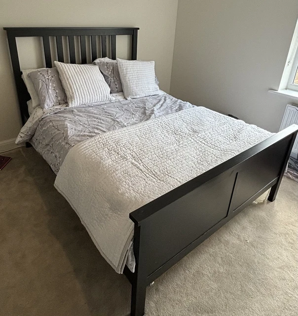 IKEA HEMNES DOUBLE bed FRAME ONLY £50.00 PicClick UK