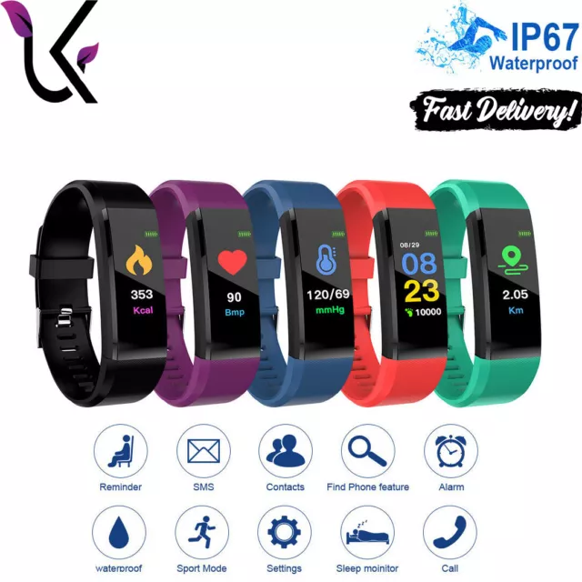 Smart Watch Sport Band Fitness Activity Tracker For Kids Fit Bit iOS Android