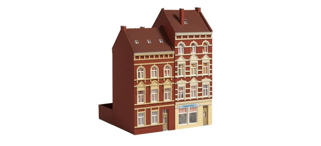 Kit Edificio VOLLMER 43801 Scala HO: Condominio Moderno Di Città Con Negozi Al Dettaglio, Per Plastici Ferroviari