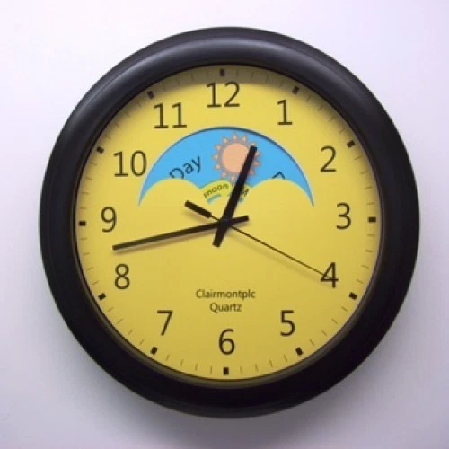 DEMENTIA DAY NIGHT Clock with Yellow Face £25.55 PicClick UK
