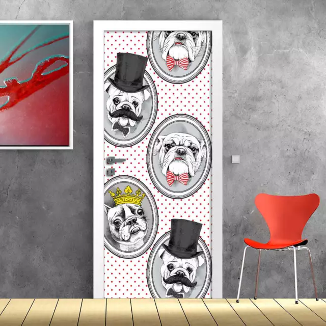 Decorazione adesiva Porta Trendy pois sticker lavabile pvc varie misure
