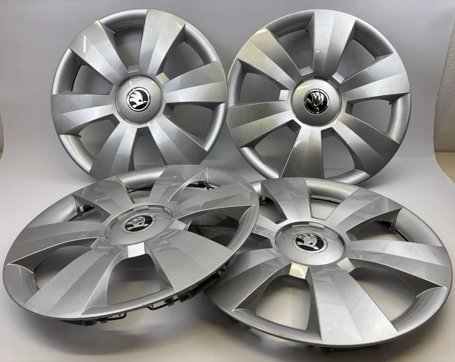 ORIGINAL SKODA RADKAPPEN 15 Zoll 6V0 601 147 C Radzierblenden Satz original-skoda-radkappen-15-zoll-6v0-601-147-c-radzierblenden-satz