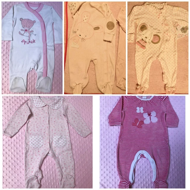 Blue Zoo Next Tu Baby Girl sleepsuit bundle size 3-6 months