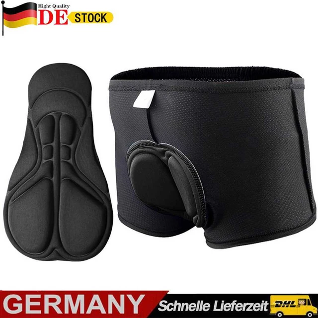 Unisex Radhose Atmungsaktives Gel Fahrrad Sportunterwäsche (Schwarz M)