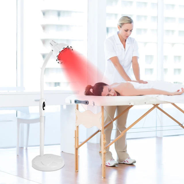 360° Lámpara infrarroja 275W IR Lámpara de calor Lámpara de asado salón Luz roja Lámpara de una sola cabeza DE