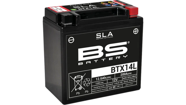 YUASA YTX14-BS 12V バッテリー 12.6Ah 704064 POWEROAD YTX14-BS Gel Batterie Aprilia Buell Cagiva Gilera