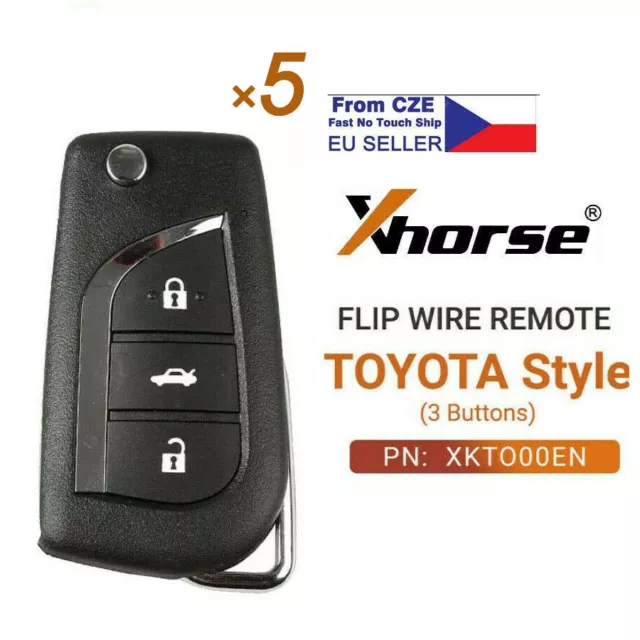 Xhorse Wire Remote Key Fit For Toyota Flip 3 Buttons XKTO00EN for VVDI Key Tool