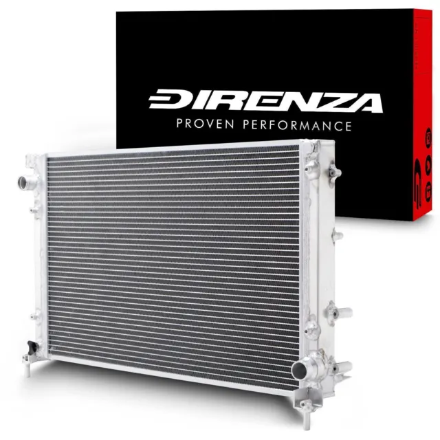 DIRENZA 40mm ALUMINIUM TWIN CORE RADIATOR RAD FOR FIAT 500 1.4 ABARTH 595 08-18