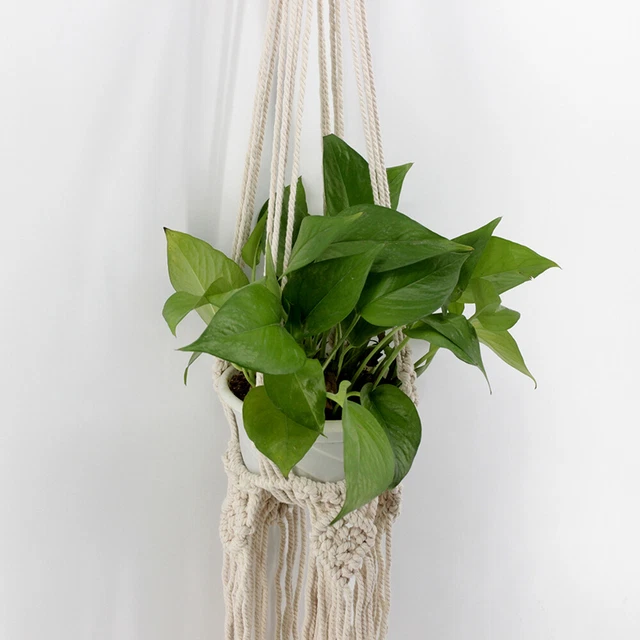 110 cm Pflanzen Aufhänger Blumentopf Pflanze Korb Halter für Indoor Outdo 9