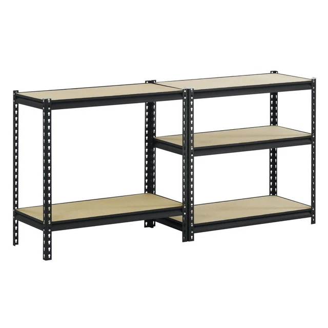 5-Tier Black Powder Coated Storage Rack - 45x90x180cm - Strong  Sturdy