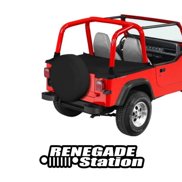 Jeep Wrangler Yj Duster Pont Couverture de Capot Arrière Noir Toile Jean Bestop