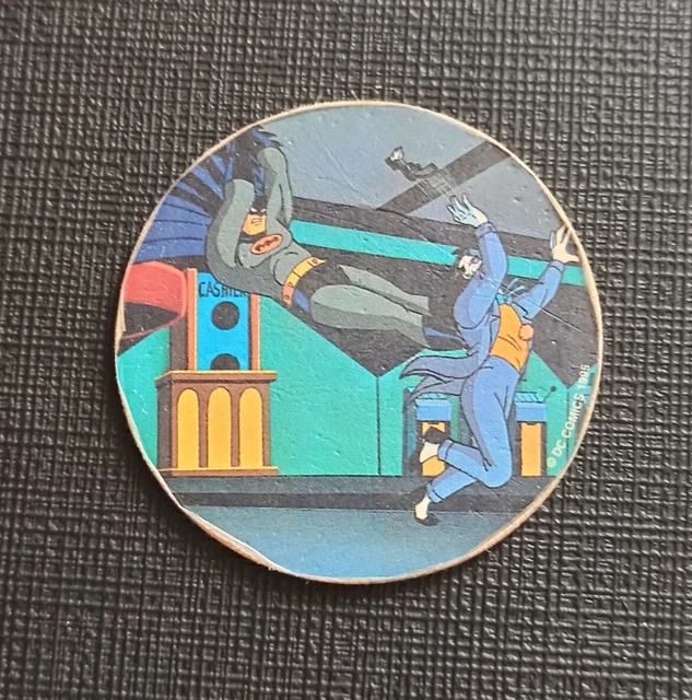 Pog BATMAN 22 DC COMICS 1995 Pogs Kini Kinis Slammers Caps Tazos Retro Pog BATMAN 22 DC COMICS 1995 Pogs Kini Kinis Slammers Caps Tazos Retro