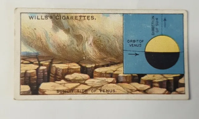Romance of the Heavens 1928 - Wills Cigarette Card - 27 Sunlit Side of Venus