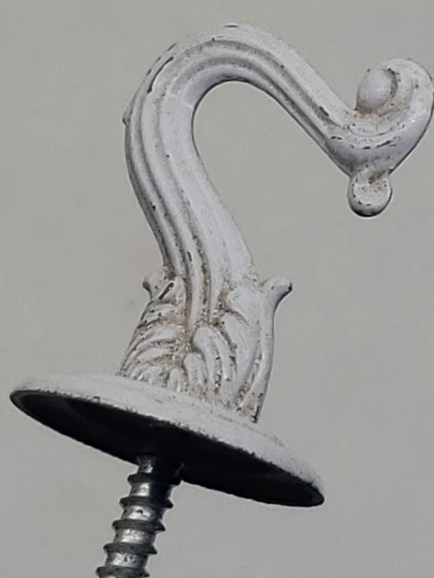 Hook Lamp White Iron Hanger Vintage Rustic Ceiling Plant 2