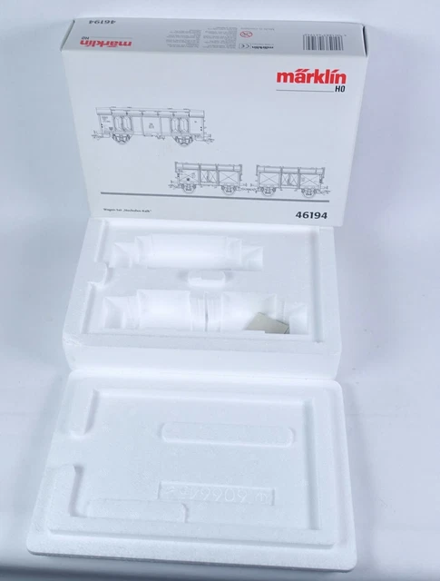 MÄRKLIN 46194 LEERKARTON Güterwagen Hochofen Kalk 3 tlg SET H0 ...