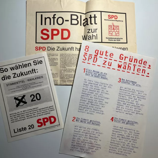 Wahlinformationen SPD | 18. März 1990 | Markus Meckel | Magdeburg