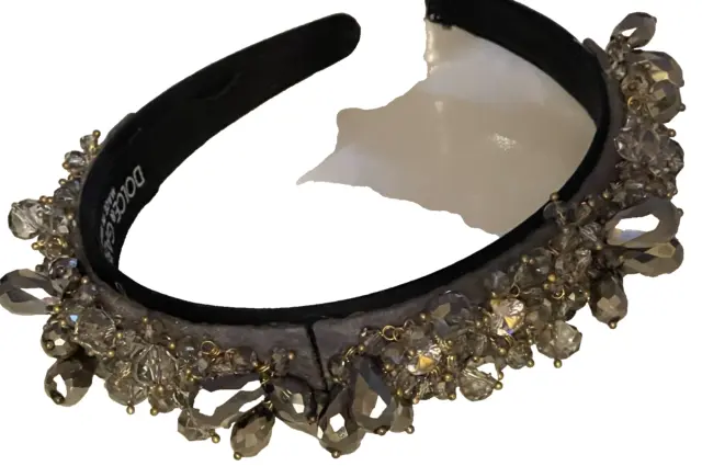 Dolce & Gabbana Silver Prism & Rhinestone diamond Crystals  Headband