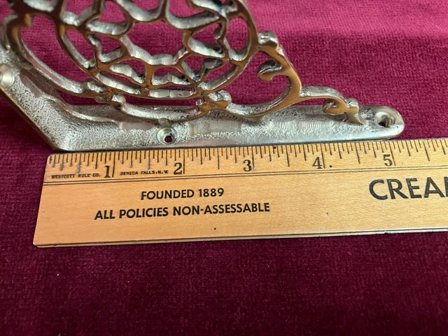 Vintage Brass Shelf Brackets with Screws 7