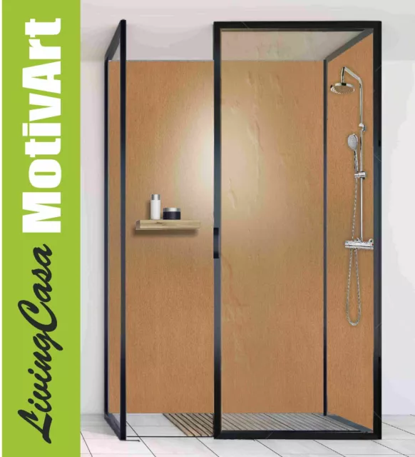Parete posteriore doccia parete posteriore doccia alluminio, metallo spazzolato oro fine rm003