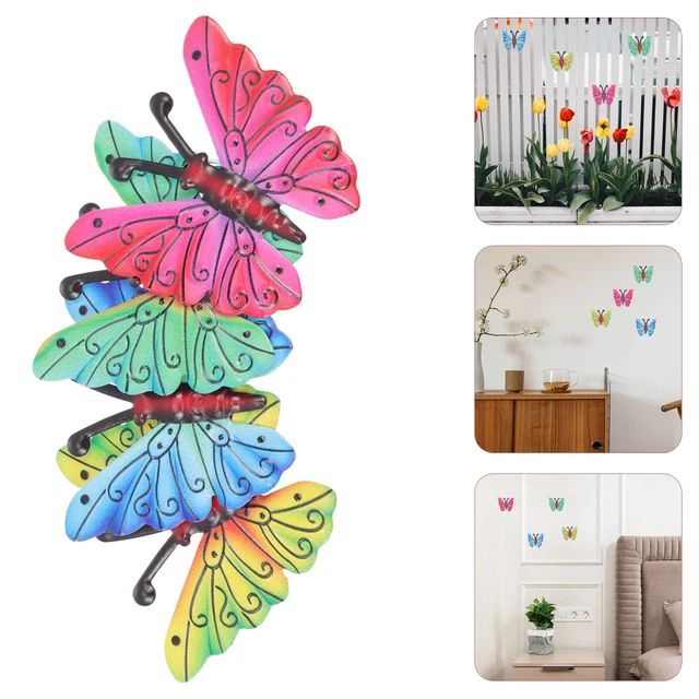 4 stücke Eisen Schmetterlinge Anhänger Wand Hängen Verzierung Kreative Schmetter