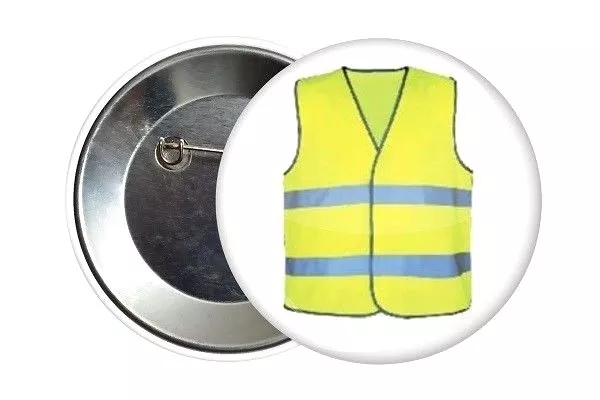 Badge Officiel Gilets Jaunes Button 38 mm Le Gilet Jaune France 2018