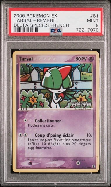 Carte Pokémon Tarsal Reverse 81/113 PSA 9 EX Espèce Delta - FR 🔥