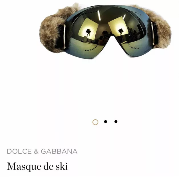 LUNETTE MASQUE DE Ski Dolce Gabbana Luxe Fourrure D Elevage Neuf V 1450 Euros EUR 350 00 PicClick FR