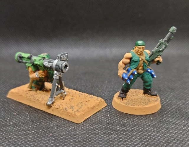 Warhammer 40k Imperial Guard Catachan Raketenwerfer und Lader Metall