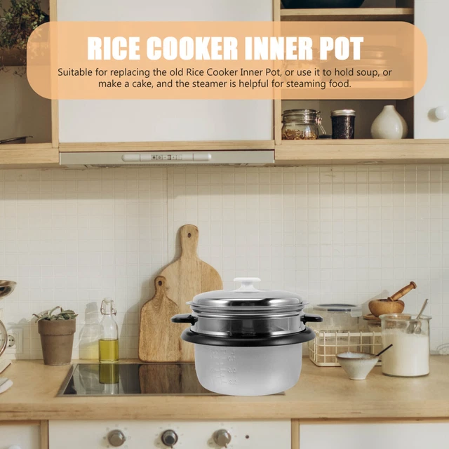 Rice Cooking Insert Rice Cooker Liner Vegetable Steamer Pot Plug-in 6