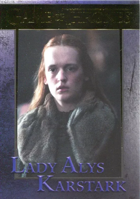 Game Of Thrones Season 7 Gold Parallel Base Card #72 Lady Alys Karstark