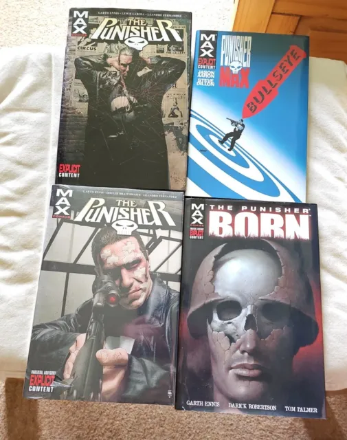 The Punisher MAX Hardcovers Vol 1 & 2, Bullseye & Born Garth Ennis Steve Dillion
