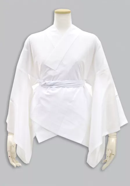 Japanese Woman's Kimono SUMMER RO HAN JYUBAN WHITE M