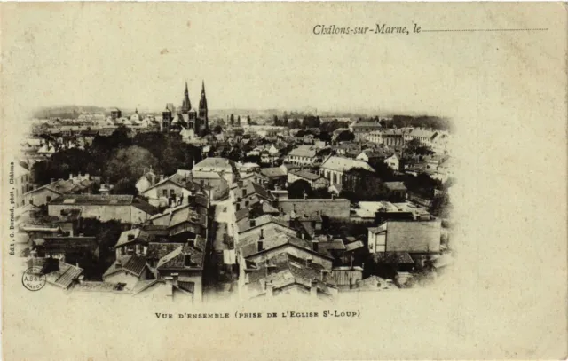 CPA AK CHALONS-sur-MARNE the Overview (St-Loup Church Take) (742838)
