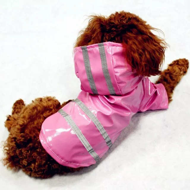 Dog Raincoat Reflective Pet Costume Dog Clothes Raincoat Safe Vest Puppy Hooded