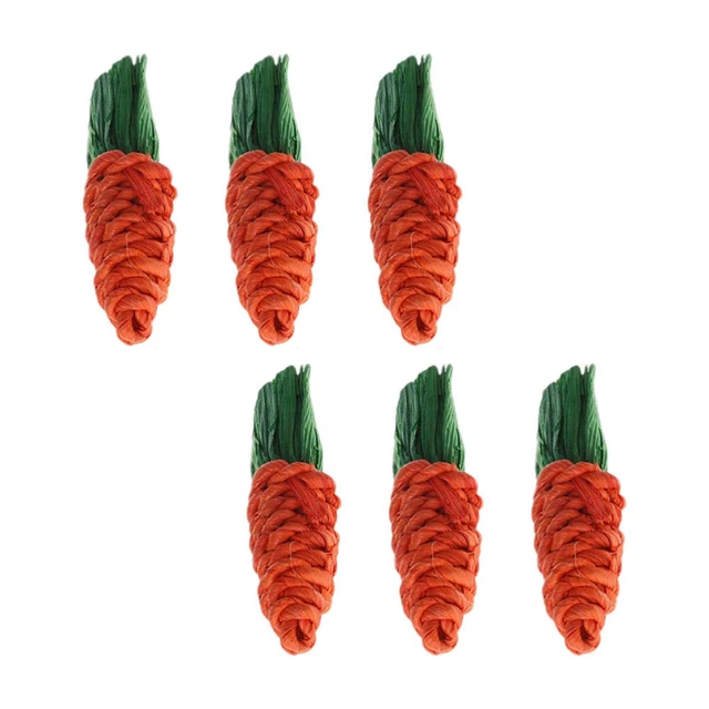 6 Pcs Interaktive Welpen Spielzeug Kaninchen Karotten Kauen Spielzeug